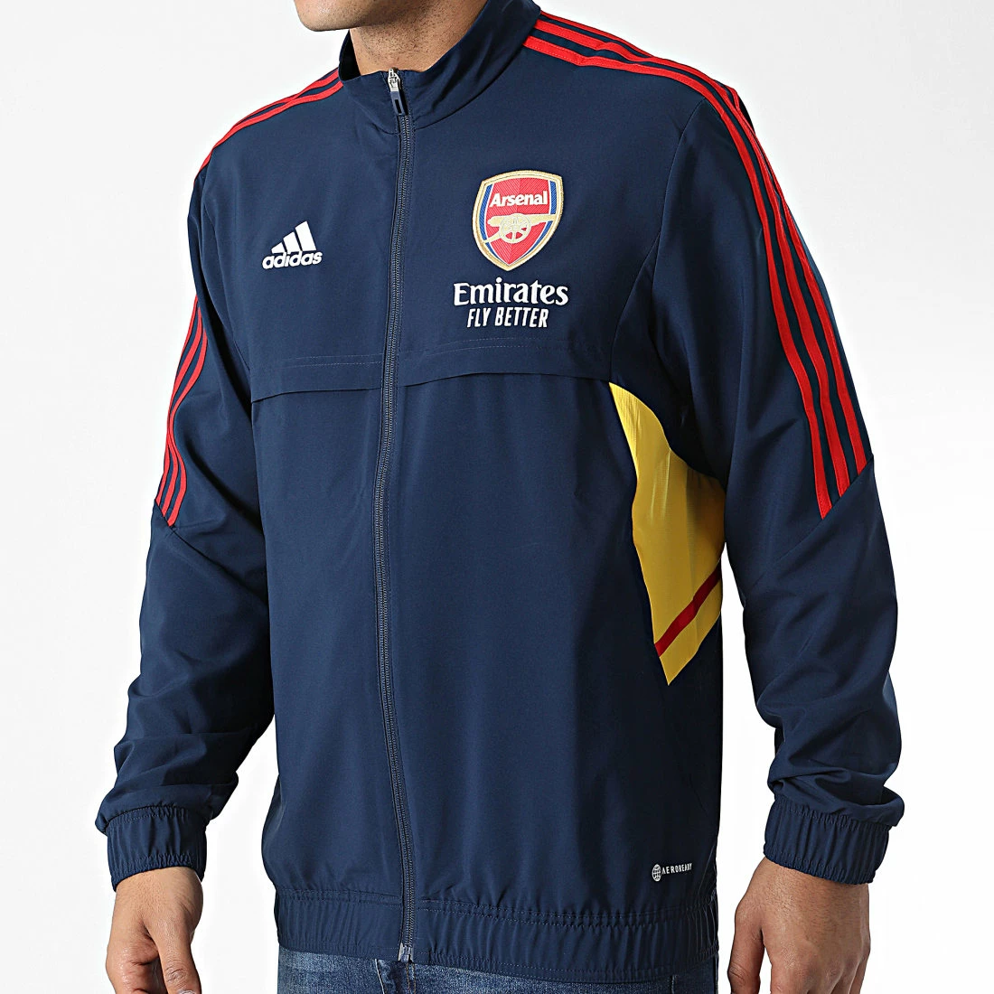 Remise 💯 Veste Zippée A Bandes Arsenal FC HA5301 Bleu Marine de Adidas Performance 🤩 7 Remise 💯 Veste Zippée A Bandes Arsenal FC HA5301 Bleu Marine de Adidas Performance 🤩 – Image 5