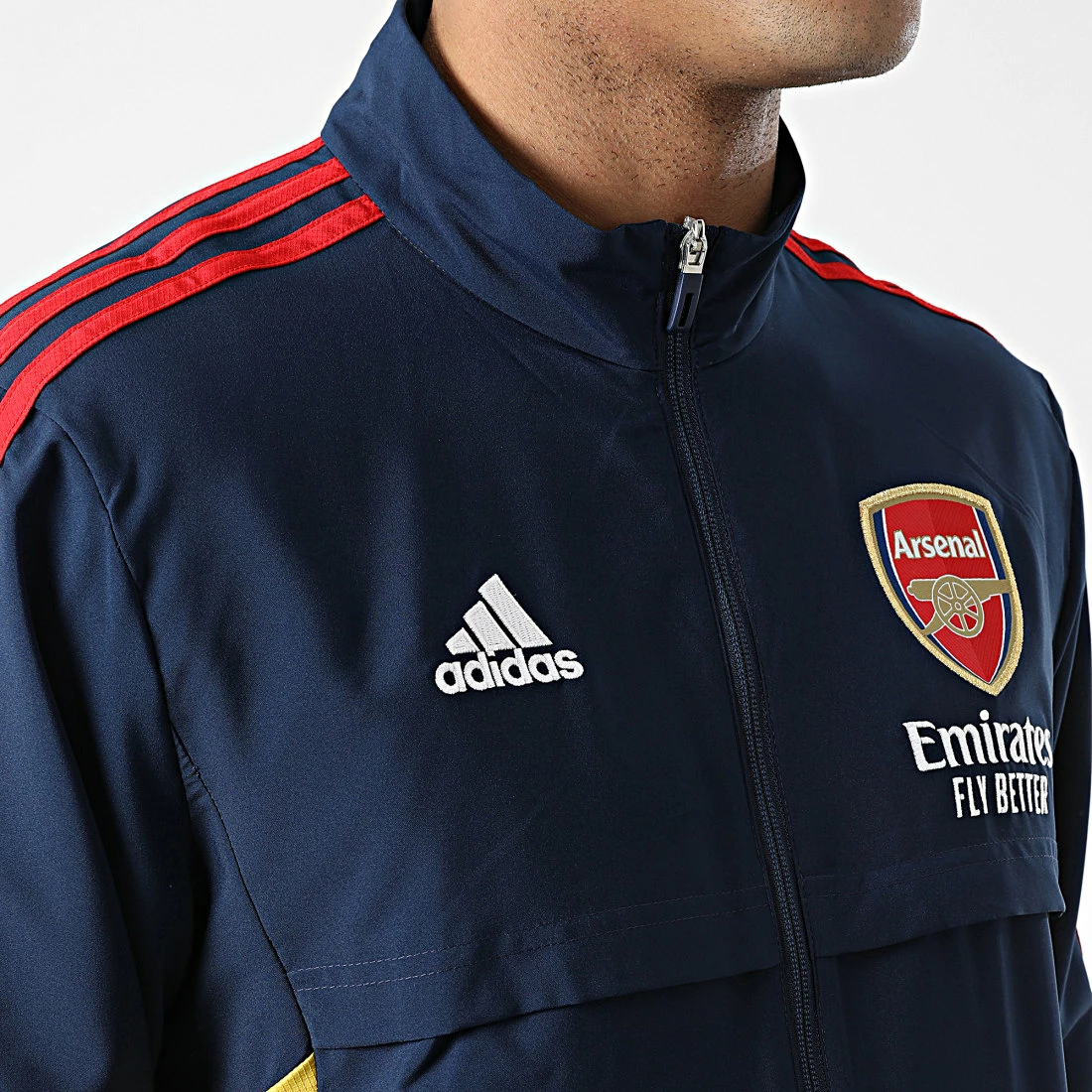 Remise 💯 Veste Zippée A Bandes Arsenal FC HA5301 Bleu Marine de Adidas Performance 🤩 8 Remise 💯 Veste Zippée A Bandes Arsenal FC HA5301 Bleu Marine de Adidas Performance 🤩 – Image 6