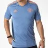Vente flash ⭐ Tee 👕 Shirt De Sport A Bandes Manchester United FC HH9316 Bleu Clair de Adidas Performance 🎁 -Pas Cher adidas Magasin adidas 325652 HH9316 20220706T162058 01