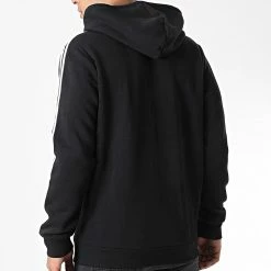 Nouveau 💯 Sweat Zippé Capuche A Bandes 3 Stripes DV1551 Noir de Adidas Originals 👏 -Pas Cher adidas Magasin adidas 326309 DV1551 20220706T160502 04