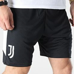Bon marché ⌛ Short Jogging A Bandes Juventus H56709 Noir de Adidas Performance 😉