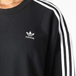 Nouveau ⭐ Robe Sweat Crewneck Femme HM4688 Noir de Adidas Originals ✨ -Pas Cher adidas Magasin adidas 326415 HM4688 20220721T161442 02