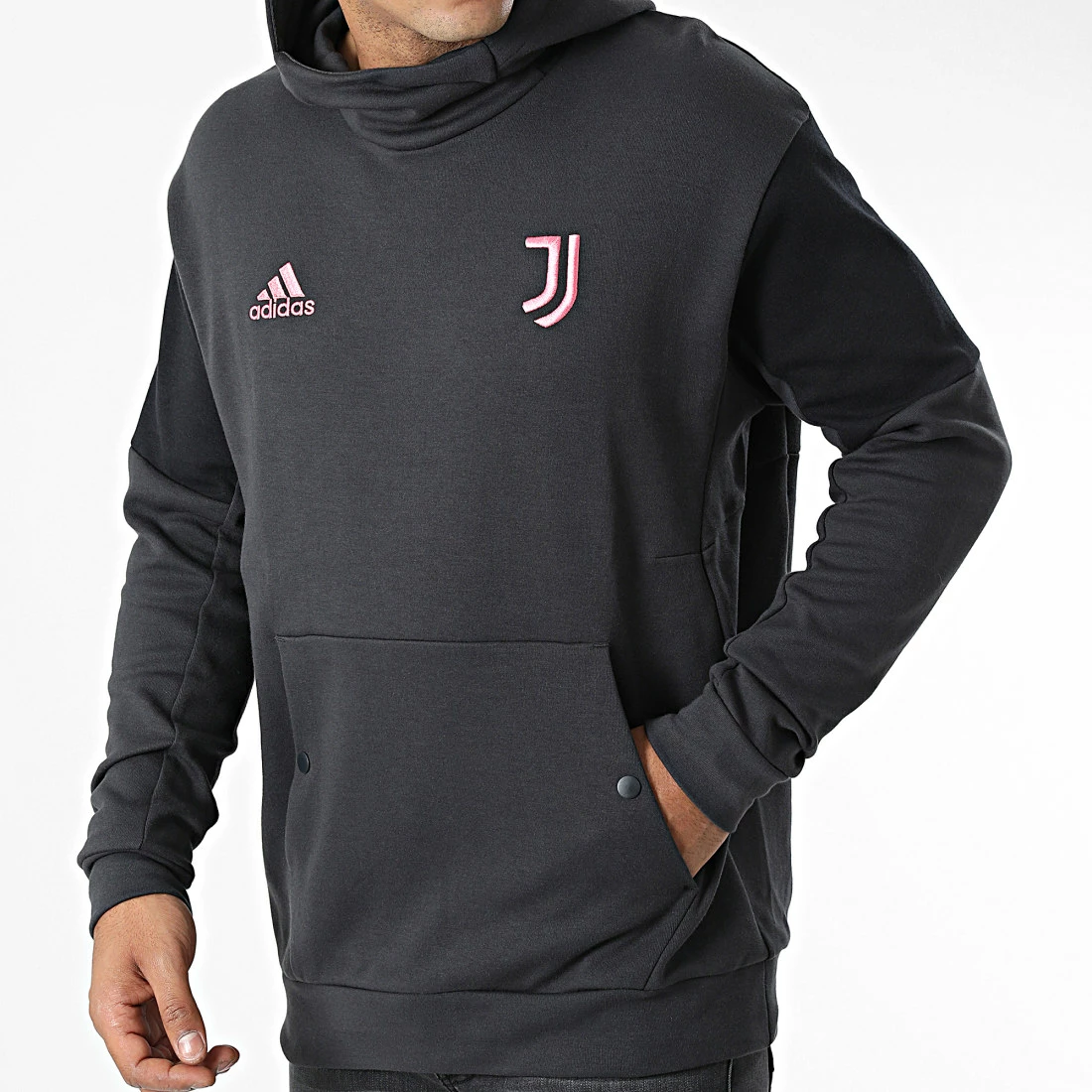 Vente flash 🛒 Sweat Capuche Juventus HD8860 Gris Anthracite de Adidas Performance 😍 7 Vente flash 🛒 Sweat Capuche Juventus HD8860 Gris Anthracite de Adidas Performance 😍 – Image 5