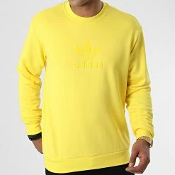 Les meilleures critiques de 🛒 Sweat Crewneck Trefoil HK2795 Jaune de Adidas Originals ⌛