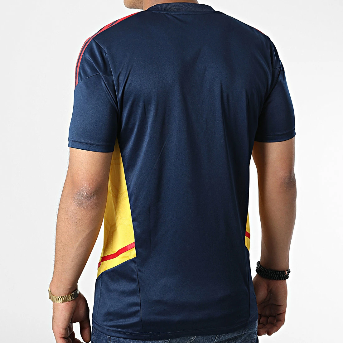 Tout neuf 🎁 Tee 👕 Shirt A Bandes Arsenal FC HA5276 Bleu Marine de Adidas Performance 🎉 6 Tout neuf 🎁 Tee 👕 Shirt A Bandes Arsenal FC HA5276 Bleu Marine de Adidas Performance 🎉 – Image 4