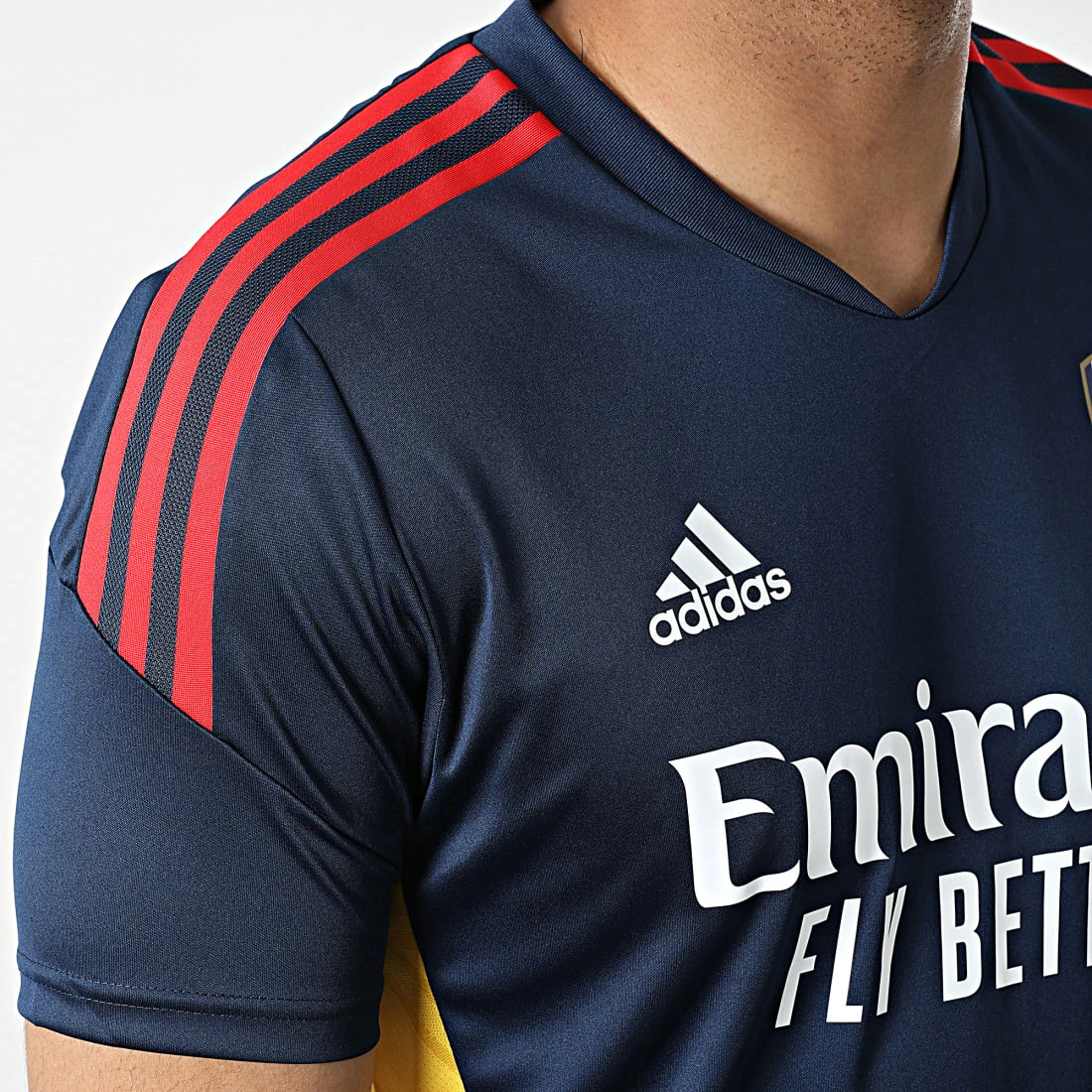 Tout neuf 🎁 Tee 👕 Shirt A Bandes Arsenal FC HA5276 Bleu Marine de Adidas Performance 🎉 8 Tout neuf 🎁 Tee 👕 Shirt A Bandes Arsenal FC HA5276 Bleu Marine de Adidas Performance 🎉 – Image 6