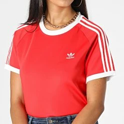 Acheter 🛒 Tee 👕 Shirt Slim Femme 3 Stripes HM6413 Rouge de Adidas Originals ❤️ 9 Acheter 🛒 Tee 👕 Shirt Slim Femme 3 Stripes HM6413 Rouge de Adidas Originals ❤️ -Pas Cher adidas Magasin adidas 327017 HM6413 20220713T090414 03
