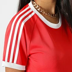 Acheter 🛒 Tee 👕 Shirt Slim Femme 3 Stripes HM6413 Rouge de Adidas Originals ❤️ 10 Acheter 🛒 Tee 👕 Shirt Slim Femme 3 Stripes HM6413 Rouge de Adidas Originals ❤️ -Pas Cher adidas Magasin adidas 327017 HM6413 20220713T090416 04