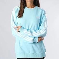 Promo 🛒 Sweat Crewneck Femme HL2082 Bleu Ciel de Adidas Performance 👍 -Pas Cher adidas Magasin adidas 327018 HL2082 20220720T152734 03