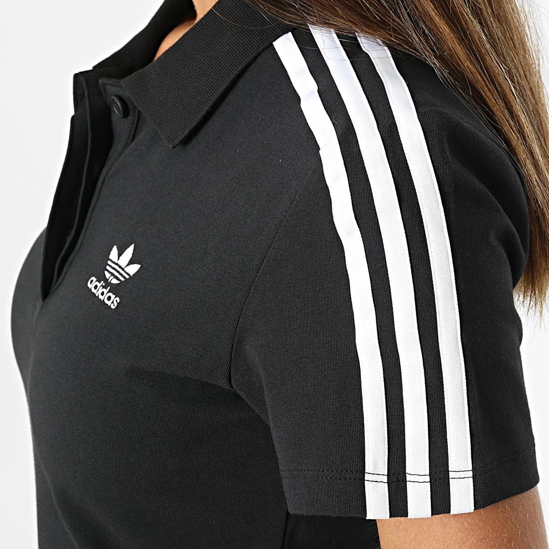 Acheter 😀 Robe Polo Manches Courtes A Bandes HM2162 Noir de Adidas Originals ⭐ 6 Acheter 😀 Robe Polo Manches Courtes A Bandes HM2162 Noir de Adidas Originals ⭐ – Image 4