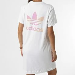 Meilleure affaire 🎉 Robe Tee 👚 Shirt Femme HL6613 Blanc de Adidas Originals 🌟 -Pas Cher adidas Magasin adidas 327477 HL6613 20220719T142948 06