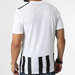 Meilleure affaire 🌟 Tee 👚 Shirt Striped 21 GV1377 Blanc Noir de Adidas Performance 🔔 -Pas Cher adidas Magasin adidas 327743 GV1377 20220713T151515 04
