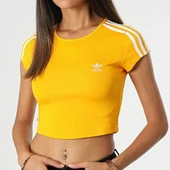 Budget ⌛ Tee 👚 Shirt Femme Crop HM6400 Orange de Adidas Originals 😍
