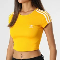 Budget ⌛ Tee 👚 Shirt Femme Crop HM6400 Orange de Adidas Originals 😍 10 Budget ⌛ Tee 👚 Shirt Femme Crop HM6400 Orange de Adidas Originals 😍 -Pas Cher adidas Magasin adidas 327745 HM6400 20220810T134945 03