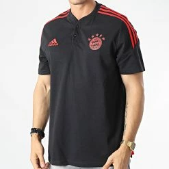 Promo 😍 Polo Manches Courtes A Bandes FC Bayern HI3467 Noir de Adidas Performance ⌛ -Pas Cher adidas Magasin adidas 329237 HI3467 20220722T153051 03