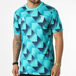 Sortie ⌛ Tee 👚 Shirt De Sport Juventus HB6050 Vert Bleu de Adidas Performance 😉