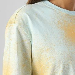 Sortie 😀 Tee 👕 Shirt Large Femme HL6598 Bleu Ciel Jaune de Adidas Originals ✔️ -Pas Cher adidas Magasin adidas 331308 HL6598 20220819T140019 04