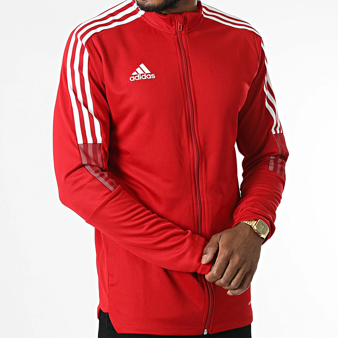 Bon marché ⌛ Veste Zippée A Bandes GM7308 Rouge de Adidas Performance 🔔 7 Bon marché ⌛ Veste Zippée A Bandes GM7308 Rouge de Adidas Performance 🔔 – Image 5