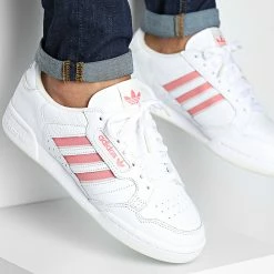 Nouveau ✔️ Baskets Continental 80 Stripes GX1916 Cloud White Off White de Adidas Originals 🧨