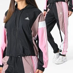 Vente flash 😍 Ensemble De Survetement A Bandes Femme Gametime HK0441 Noir de Adidas Performance 🔔