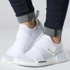 Bon marché 😍 Baskets Femme NMD R1 GW5699 Cloud White Core Black de Adidas Originals ✔️