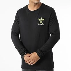 Nouveau ⌛ Tee 👚 Shirt Manches Longues Fun HM2490 Noir de Adidas Originals 🥰 -Pas Cher adidas Magasin adidas 333431 HM2490 20220823T140810 03