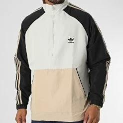 Budget ⌛ Veste Outdoor A Bandes Woven SST Anora HI2998 Beige Noir de Adidas Originals 🛒