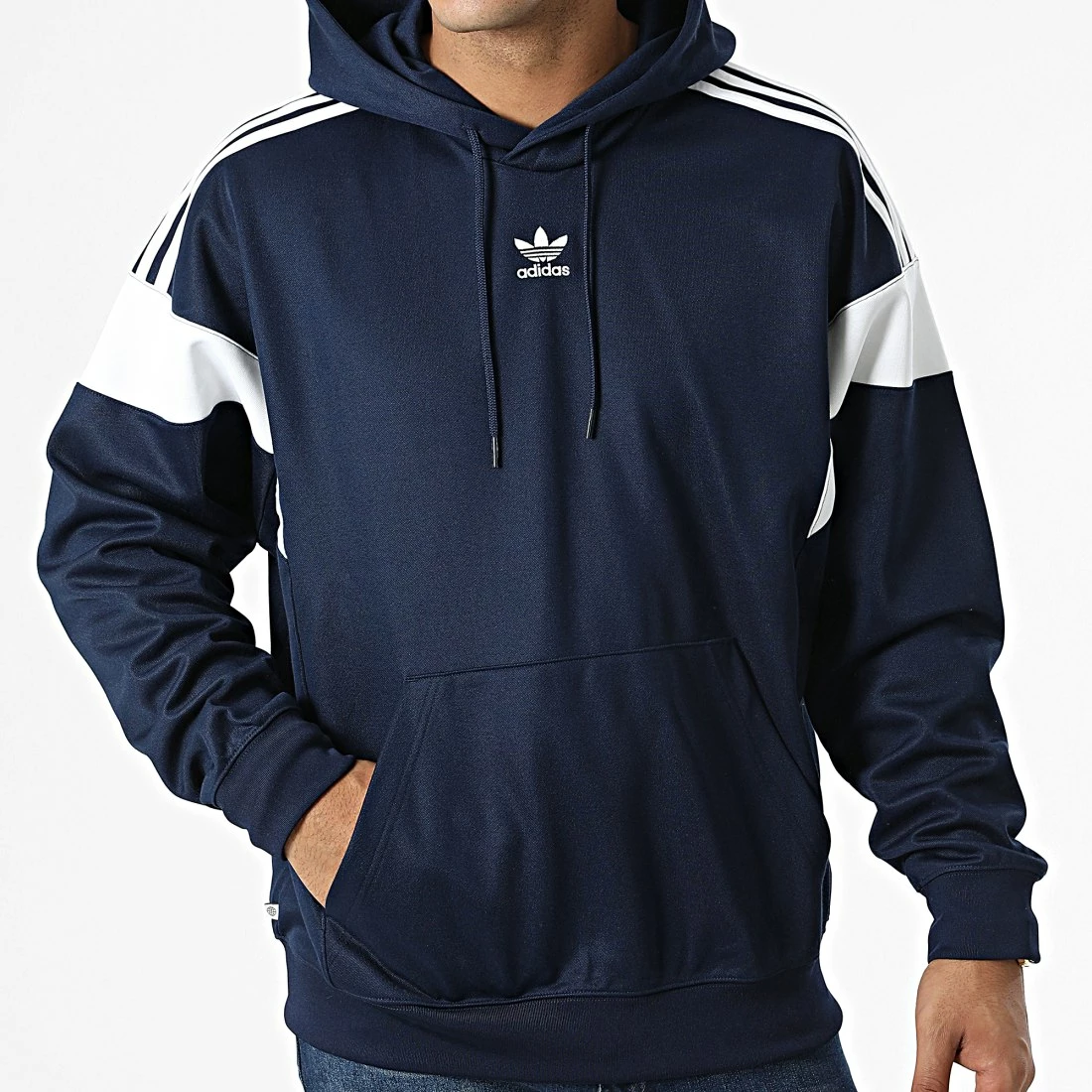 Grosses soldes 👏 Sweat Capuche Challenger HS1030 Bleu Marine de Adidas Originals 😀 5 Grosses soldes 👏 Sweat Capuche Challenger HS1030 Bleu Marine de Adidas Originals 😀 – Image 3