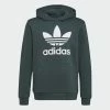 Bon marché 😉 Sweat Capuche Enfant Trefoil HK0270 Vert de Adidas Originals ⌛