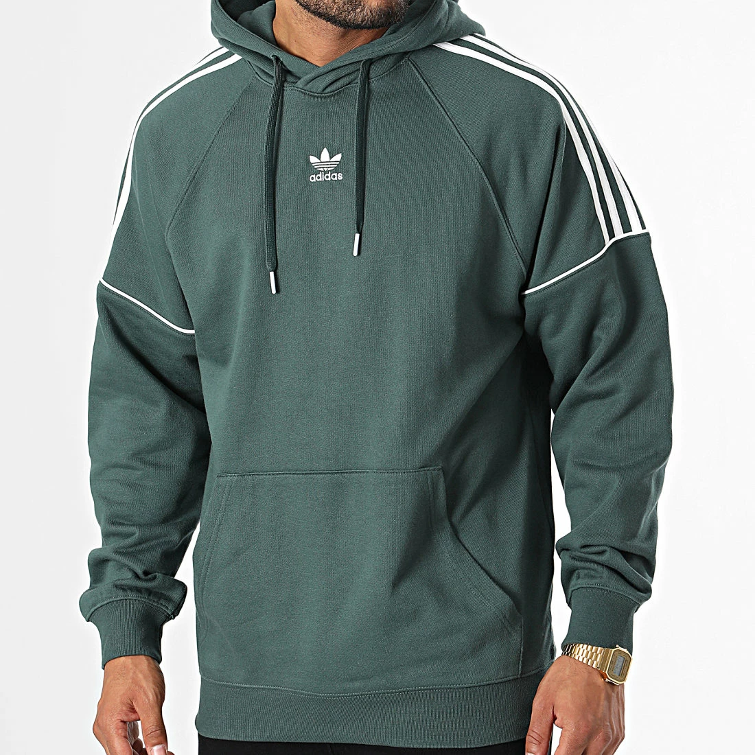 Tout neuf 💯 Sweat Capuche Essential HK7310 Vert de Adidas Originals ❤️ 3 Tout neuf 💯 Sweat Capuche Essential HK7310 Vert de Adidas Originals ❤️