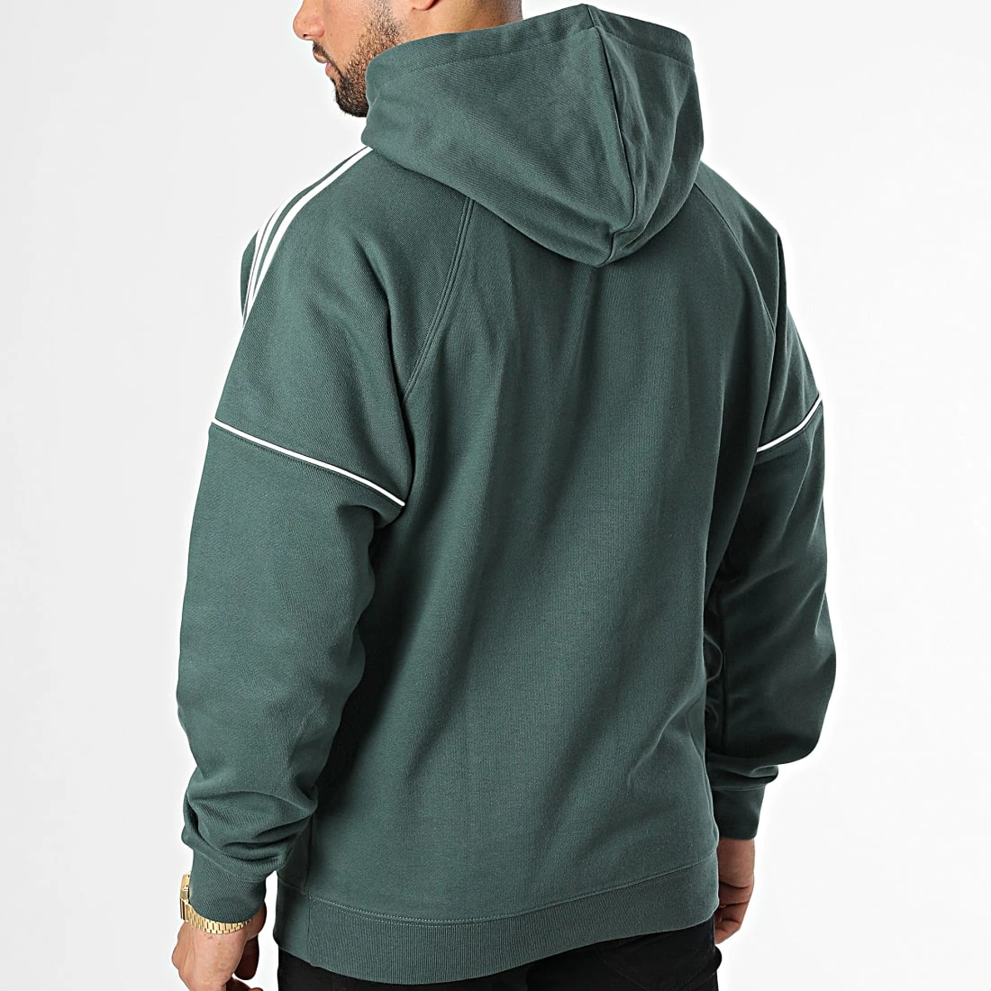 Tout neuf 💯 Sweat Capuche Essential HK7310 Vert de Adidas Originals ❤️ 6 Tout neuf 💯 Sweat Capuche Essential HK7310 Vert de Adidas Originals ❤️ – Image 4