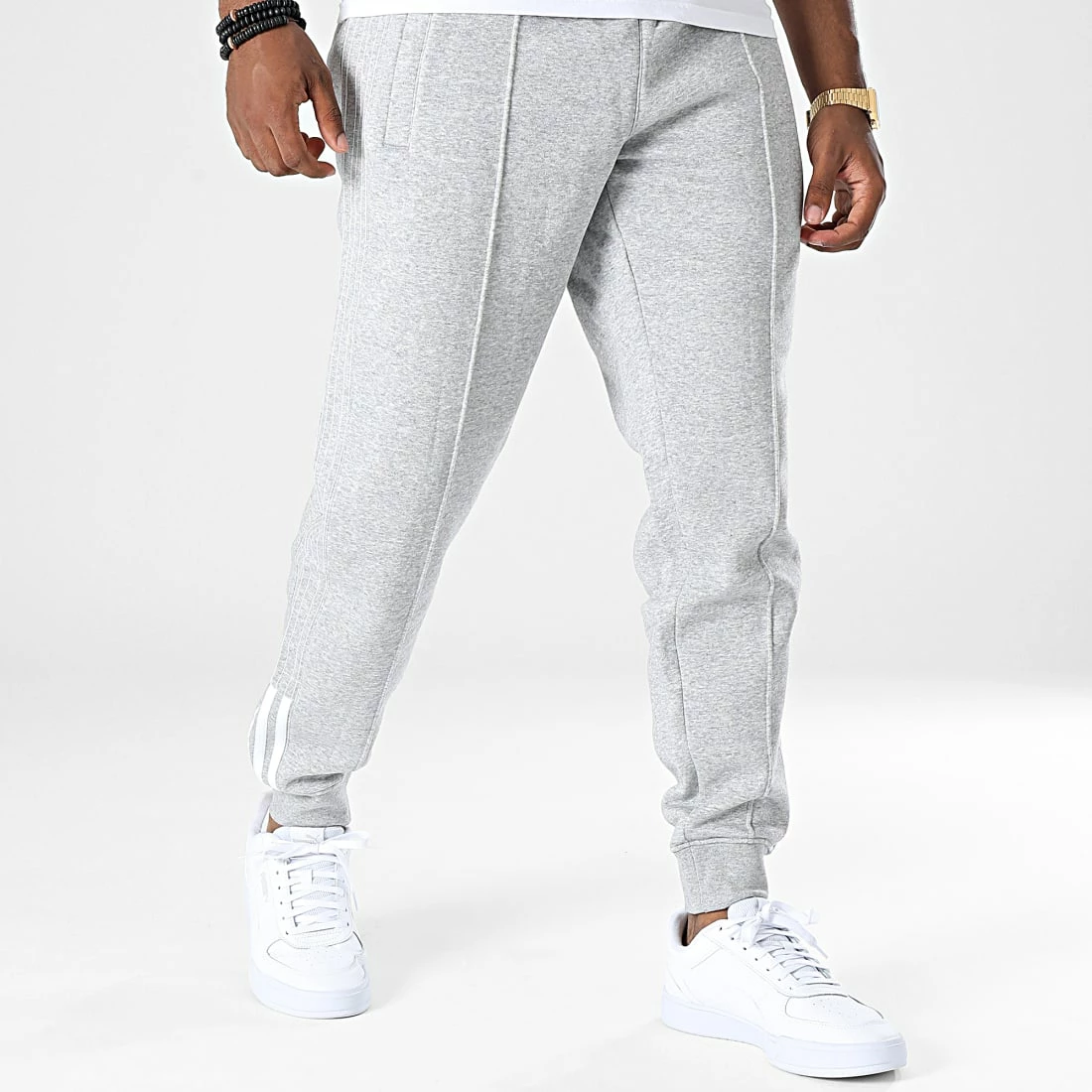 Promo 🔥 Pantalon Jogging ABandes SST HI2997 Gris Chiné de Adidas Originals 🥰 7 Promo 🔥 Pantalon Jogging ABandes SST HI2997 Gris Chiné de Adidas Originals 🥰 – Image 5