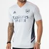 Remise 😀 Tee 👕 Shirt De Sport A Bandes Arsenal FC HA5275 Gris Clair de Adidas Performance 🔔 -Pas Cher adidas Magasin adidas 336995 HA5275 20220916T145318 01