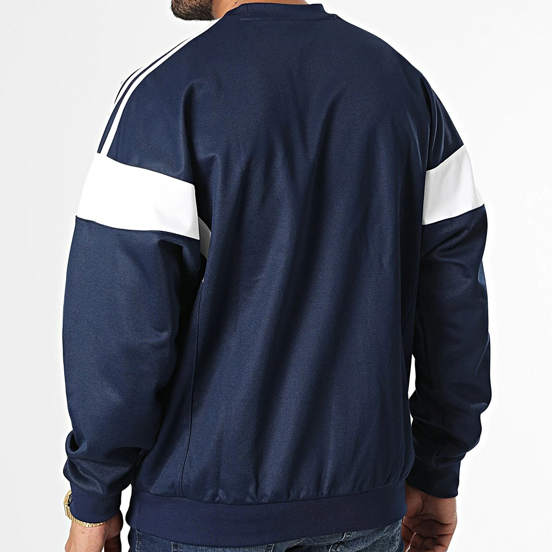 Promo 🛒 Sweat Crewneck A Bandes Cutline HN6116 Bleu Marine de Adidas Originals 🥰 6 Promo 🛒 Sweat Crewneck A Bandes Cutline HN6116 Bleu Marine de Adidas Originals 🥰 – Image 4