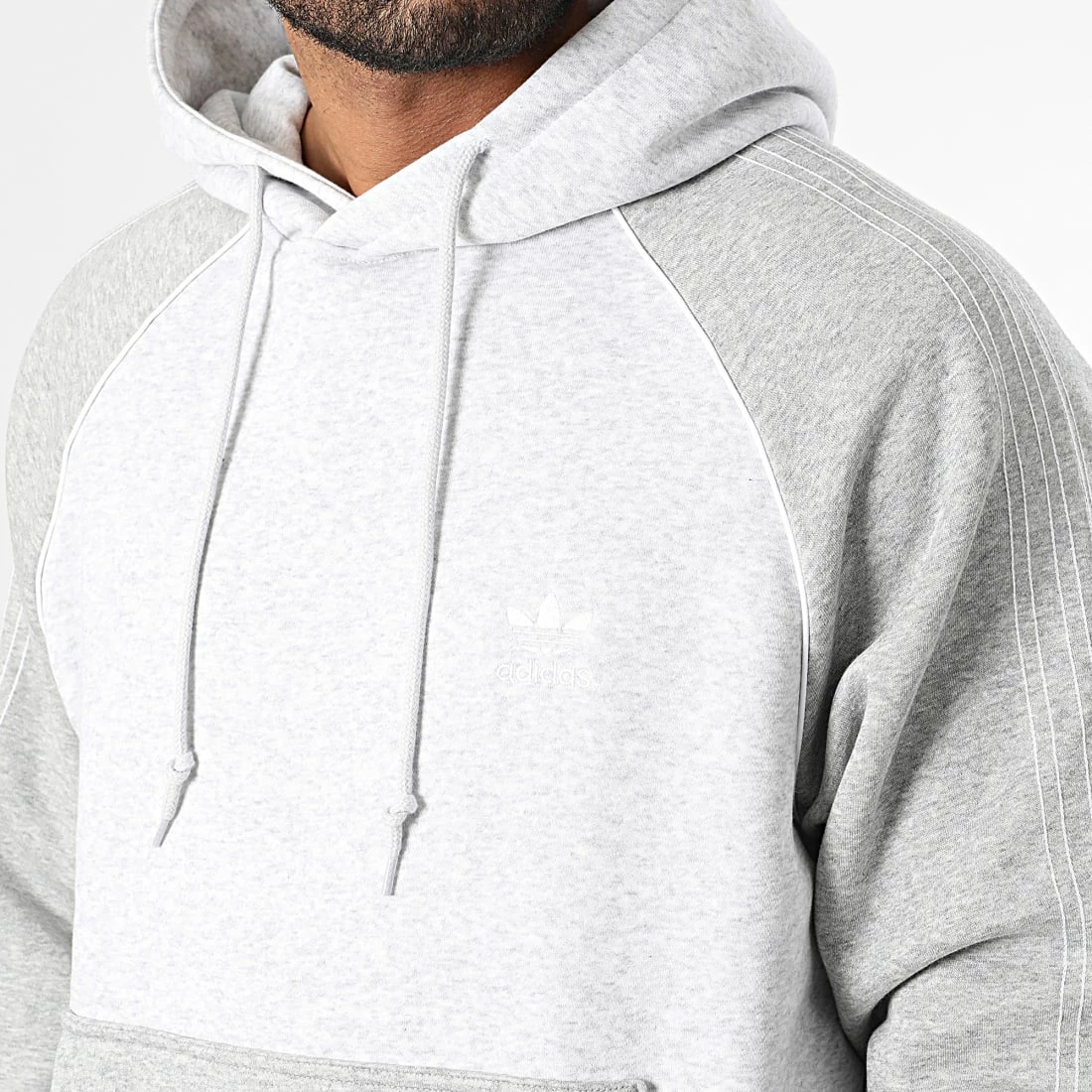 Sortie ✨ Sweat Capuche A Bandes SST HI3021 Gris Chiné de Adidas Originals 💯 4 Sortie ✨ Sweat Capuche A Bandes SST HI3021 Gris Chiné de Adidas Originals 💯 – Image 2