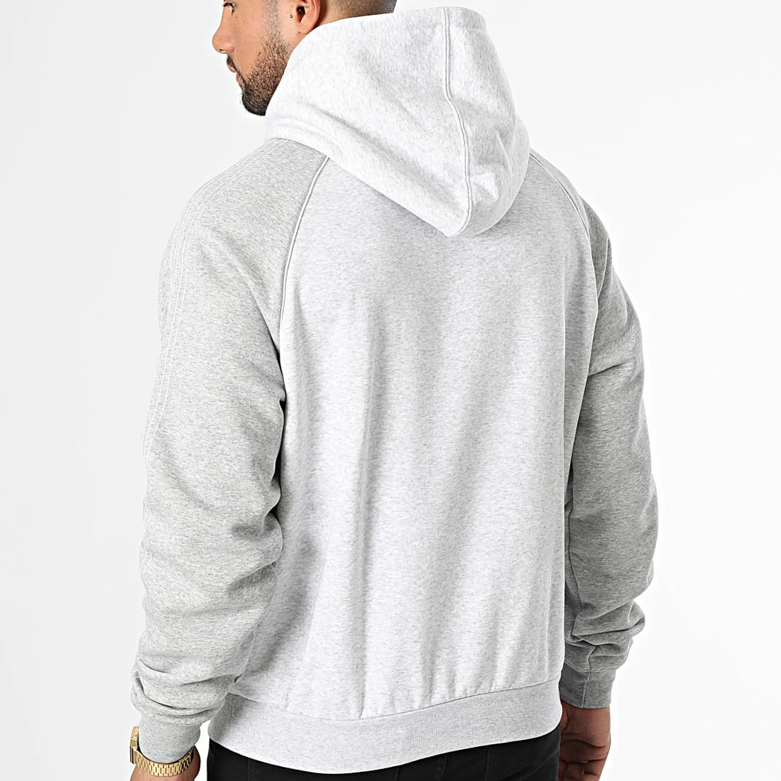 Sortie ✨ Sweat Capuche A Bandes SST HI3021 Gris Chiné de Adidas Originals 💯 6 Sortie ✨ Sweat Capuche A Bandes SST HI3021 Gris Chiné de Adidas Originals 💯 – Image 4