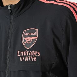 Remise 😀 Veste Zippée A Bandes Arsenal HC1247 Noir de Adidas Performance ⭐ -Pas Cher adidas Magasin adidas 337211 HC1247 20220921T155223 02