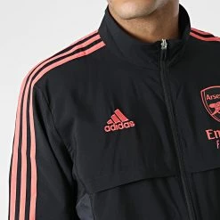 Remise 😀 Veste Zippée A Bandes Arsenal HC1247 Noir de Adidas Performance ⭐ -Pas Cher adidas Magasin adidas 337211 HC1247 20220921T155228 06