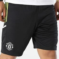 Grosses soldes 🥰 Short Jogging A Bandes Manchester United HE6684 Noir de Adidas Performance 💯 -Pas Cher adidas Magasin adidas 337220 HE6684 20220929T151718 05