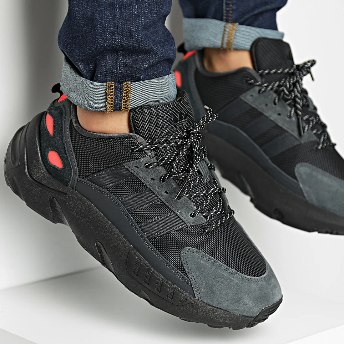 Budget 🔥 Baskets ZX 22 Boost GX7007 Core Black Carbon Solar Red de Adidas Originals 💯 3 Budget 🔥 Baskets ZX 22 Boost GX7007 Core Black Carbon Solar Red de Adidas Originals 💯