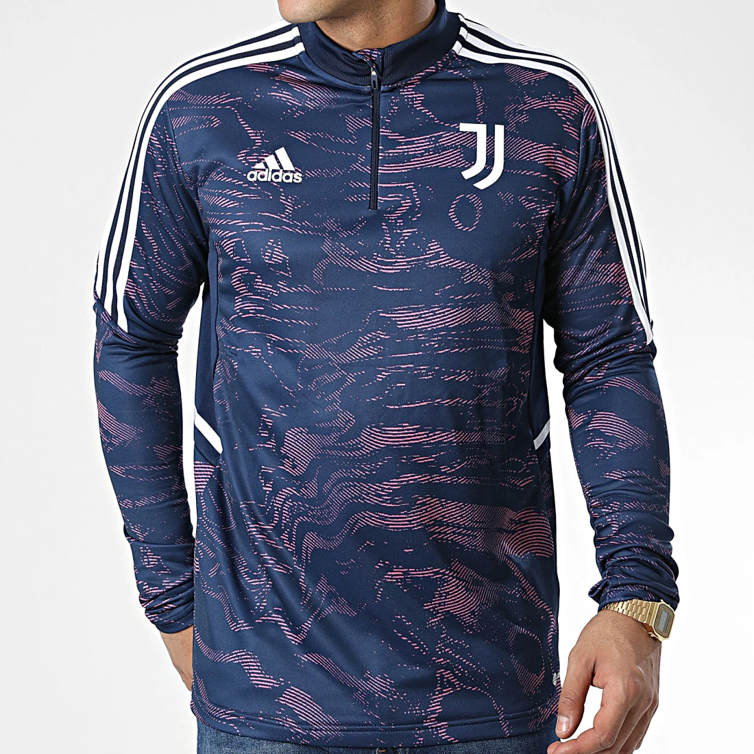 Budget 🔥 Tee 👕 Shirt Manches Longues A Bandes Juventus HC3283 Bleu Marine Rose de Adidas Performance 🥰 7 Budget 🔥 Tee 👕 Shirt Manches Longues A Bandes Juventus HC3283 Bleu Marine Rose de Adidas Performance 🥰 – Image 5