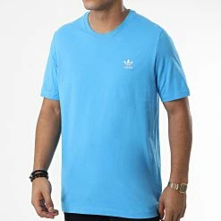 Le moins cher 🤩 Tee 👚 Shirt Essential HJ7982 Bleu Clair de Adidas Originals 👍