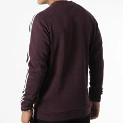 Top 10 🔥 Sweat Crewneck A Bandes 3 Stripes HK7291 Bordeaux de Adidas Originals ⭐ -Pas Cher adidas Magasin adidas 337728 HK7291 20220920T152127 04
