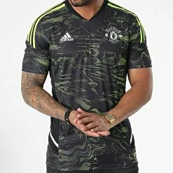 Budget ❤️ Tee 👚 Shirt De Sport Manchester United HE6682 Noir Vert de Adidas Performance 🤩 10 Budget ❤️ Tee 👚 Shirt De Sport Manchester United HE6682 Noir Vert de Adidas Performance 🤩 -Pas Cher adidas Magasin adidas 338332 HE6682 20220922T154458 03