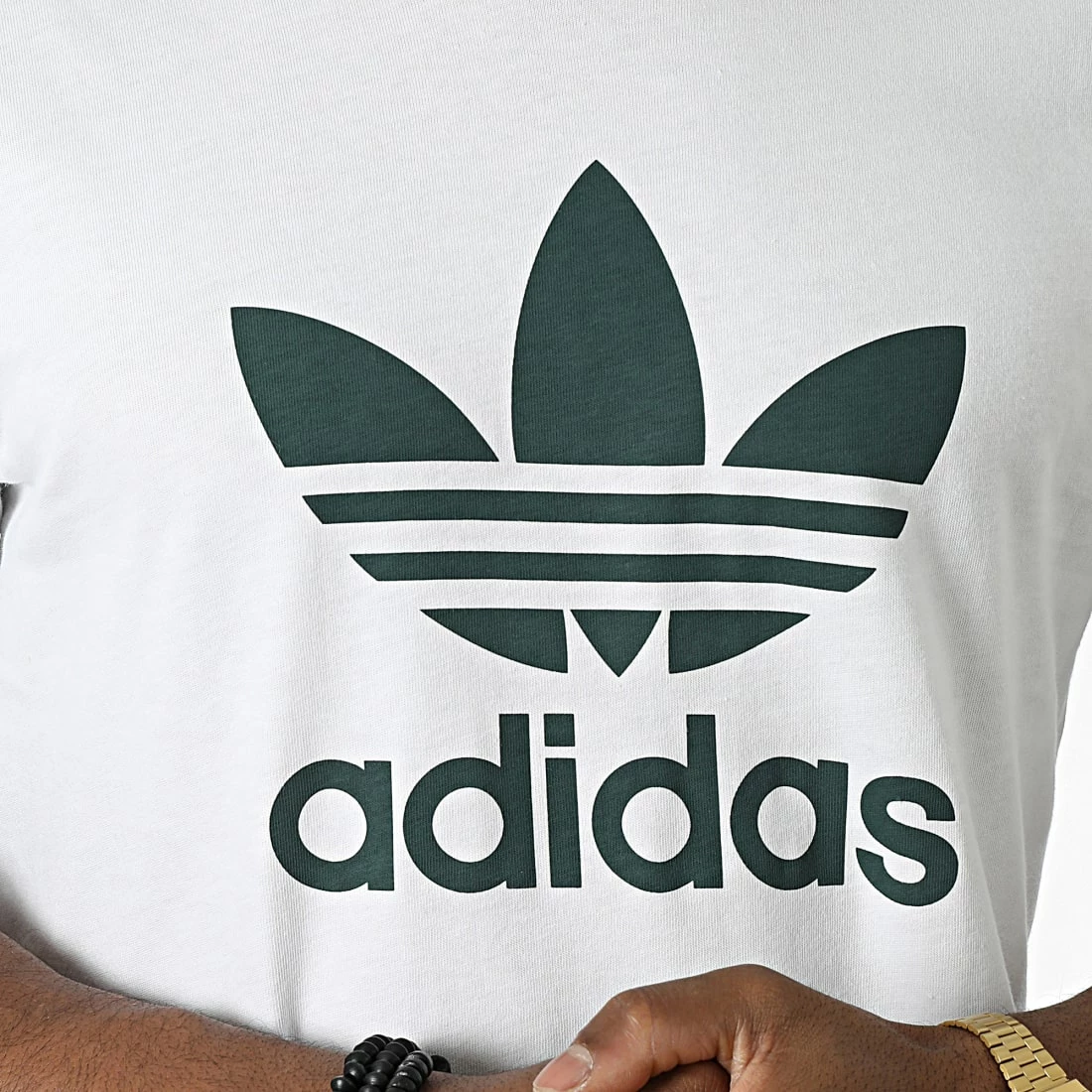 Nouveau 👍 Tee 👚 Shirt Trefoil HK5227 Blanc Vert de Adidas Originals 🛒 4 Nouveau 👍 Tee 👚 Shirt Trefoil HK5227 Blanc Vert de Adidas Originals 🛒 – Image 2
