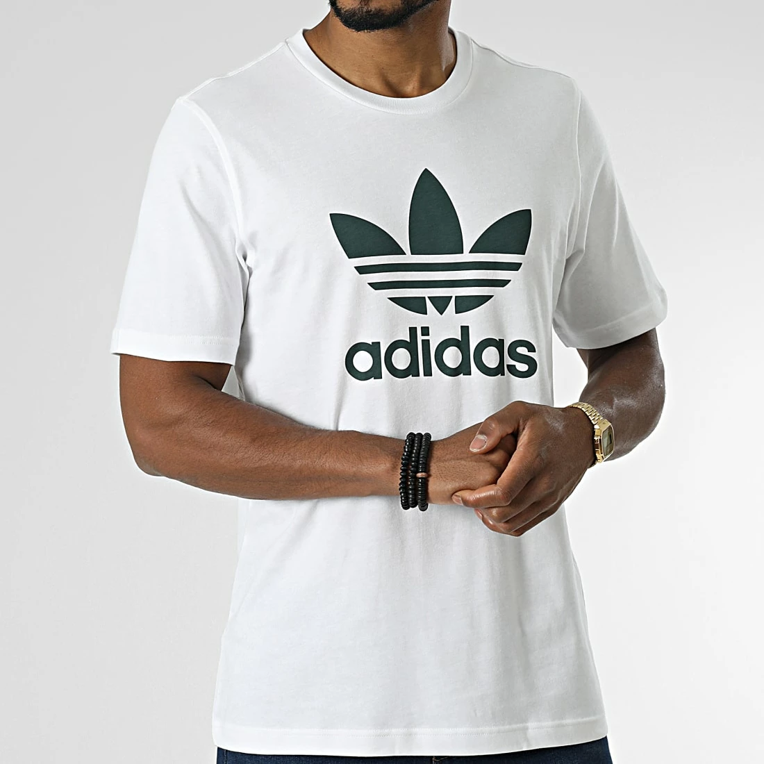 Nouveau 👍 Tee 👚 Shirt Trefoil HK5227 Blanc Vert de Adidas Originals 🛒 5 Nouveau 👍 Tee 👚 Shirt Trefoil HK5227 Blanc Vert de Adidas Originals 🛒 – Image 3