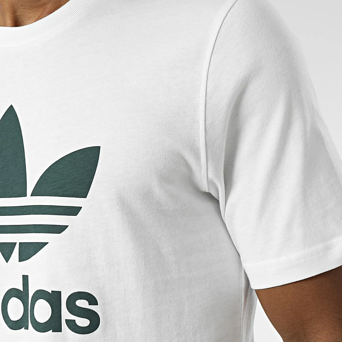 Nouveau 👍 Tee 👚 Shirt Trefoil HK5227 Blanc Vert de Adidas Originals 🛒 6 Nouveau 👍 Tee 👚 Shirt Trefoil HK5227 Blanc Vert de Adidas Originals 🛒 – Image 4