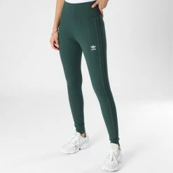 De gros 👍 Legging A Bandes Femme HN5904 Vert de Adidas Originals 🔥