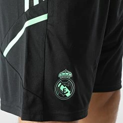 Remise ✨ Short Jogging A Bandes HD1219 Real Madrid Noir de Adidas Performance ⭐ -Pas Cher adidas Magasin adidas 339378 HD1219 20221017T151735 02