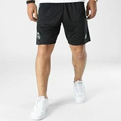 Remise ✨ Short Jogging A Bandes HD1219 Real Madrid Noir de Adidas Performance ⭐ -Pas Cher adidas Magasin adidas 339378 HD1219 20221017T151736 03